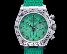 Rolex Daytona 116519 "BEACH" Green Dial 18K White Gold RARE #Rolex #Daytona #Horology #Rolex116519 Rolex Daytona, White Gold, Gold, White