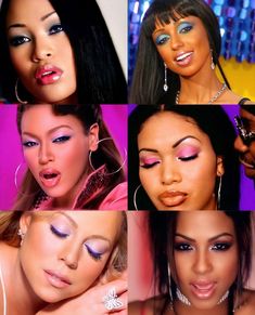 2000’s Makeup, Early 2000s Makeup, 2000 Makeup, Y2k Makeup Looks, 2000s Makeup Looks, 90s Makeup Look, Y2k Makeup, Meagan Good, 90s Makeup