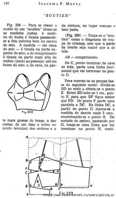 an instruction manual for sewing the bra