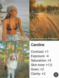 an image of a woman and her dog with caption for the article carolina on pinterest