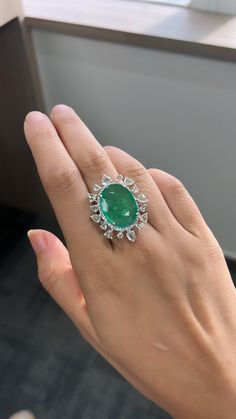 Emerald Cocktail Ring, Emerald Cocktail, Diamond Cocktail Ring, Diamond Cocktail Rings, Shiny Things, Rose Cut Diamond, The Rose, Cocktail Ring, Cocktail Rings