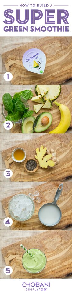 the steps to make super green smoothie