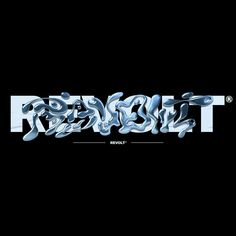 the word ressit in blue and white on a black background