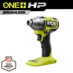 a cordless drill is shown with the words, one hp brushless on it