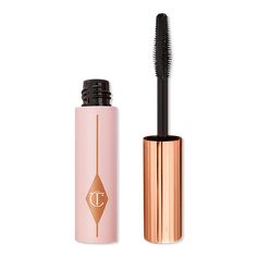 Mini Pillow Talk Push Up Lashes Volumizing & Lengthening Mascara - PLLW TLK PSH UP LSHS TRAVEL 0.13OZBenefitsThis mascara includes an innovative brush that is designed with a flat side for loading and coating the lashes and a bristle side for combing the mascara, gripping each individual lash from root to tip.The diamond-shaped bristles also follow the geometry of the eye for an opening effect.Key IngredientsLash-Lifting Polymer: Lifts and holds lashes.Carnauba Wax and Microcrystalline Wax: Add Charlotte Tilbury Mini, Lengthening Mascara, Eye Mascara, Pillow Talk, Emergency Kit, Hair Fibers, Charlotte Tilbury, Spending Money, Ulta Beauty