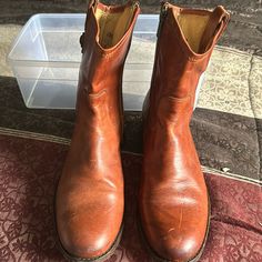 Frye Size 8 Brown Leather Melissa Boot It Has Water Stains On Them Other Than That They Will Last For Years Water Stains, Leather Boot, Frye Shoes, Shoes Heels Boots, Brown Color, Shoes Women Heels, Leather Boots, Heeled Boots, Brown Leather