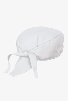 a white hat with a bow on it