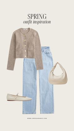 spring outfit idea 2024. capsule wardrobe Jean Cardigan Outfit, Cardigan Fits Aesthetic, Outfit Ideas Spring 2024, Simple Outfits For Work, Spring Summer Outfits 2024, Shoes Summer 2024, Spring Outfits Hijab, Spring Outfits 2024, Work Capsule Wardrobe Business Casual