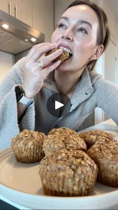 23K views · 2.3K reactions | APPLE CARROT MUFFINS ✨ @real.life.nutritionist 

A super yummy and very nourishing snack to make healthy eating feel easy and crave-worthy.

Here’s how to make them 👇

INGREDIENTS

Dry Ingredients
▢1 1/4 cups whole wheat flour, spooned and leveled
▢1 cup quick oats
▢1 tsp baking powder
▢1 tsp baking soda
▢2 tsp cinnamon
▢1/4 tsp ground nutmeg
▢3/4 tsp salt (EDIT: I like a sweet and salty vibe to my baked goods, but some of you find this one too salty! Reduce to 1/2 tsp if preferred—both have been tested 🩷🩷)

Wet Ingredients
▢2 large eggs
▢3/4 cup unsweetened apple sauce
▢1/2 cup honey
▢1/4 cup olive oil
▢1 tsp vanilla extract

Mix-ins
▢3/4 cup grated honeycrisp apple with skin on, lightly packed
▢3/4 cup grated carrot, peeled, lightly packed

DIRECTIONS
1. P Cofee Cake, Apple Carrot Muffins, Snack To Make, Lemon Ricotta Cookies, Honeycrisp Apple, Carrot Muffins, Honeycrisp Apples, Apple Sauce, Snacks To Make