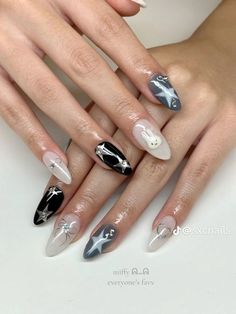 Txt Inspired Nails, Txt Nails Designs, Txt Nails, Kpop Nail Art, Idol Nails, Punk Nails, Edgy Nails