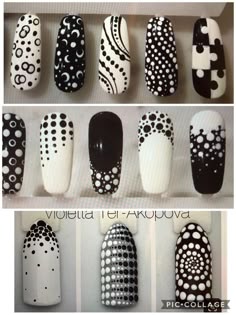 Doting Nail Art Designs Simple, Doting Tool Nail Art Designs, Practice Nail Designs, Nail Art With Dotting Tool, Dotting Tool Nail Art, Dotty Nails, Printable Nail Art, Dot Nail Art Designs