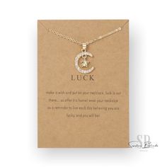 LUCKY CHARM BIRTHSTONE NECKLACE Gold tone metal alloy features a birthstone star and diamond moon Genuine cubic zircona Chain measures approximately 18.5" Cubic Zirconia Jewelry With Moon Charm For Gift, Gift Star Charm Cubic Zirconia Necklace, Gift Cubic Zirconia Necklace With Star Charm, Cubic Zirconia Star Charm Necklace Gift, Birthstone Necklace, Lucky Charm, Make A Wish, Gold Tone Metal, Necklace Gold