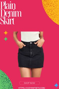 "Upgrade your wardrobe with our Plain Denim Skirt! Timeless and versatile, this skirt is perfect for any occasion, from casual outings to dressier events. A must-have staple for effortless style. #DenimSkirt #TimelessFashion #CasualChic #VersatileWear #WardrobeStaple #EffortlessStyle #FashionEssentials #EverydayWear #DenimLove #ClassicLook #Trendsetter #StylishSkirt #WardrobeUpgrade #CasualElegance #FashionForward" Stylish Skirts, Denim Mini, Denim Mini Skirt, Casual Elegance, Fashion Essentials, Straight Cut, Trend Setter, Classic Looks, Wardrobe Staples