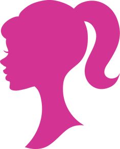 a pink silhouette of a woman's head