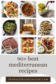 A collage of best Mediterranean recipes. Mediterranean Christmas Dinner, Vegetarian Mediterranean Recipes, Mediterranean Breakfast Ideas, Bible Recipes, Best Mediterranean Recipes, Mediterranean Quiche, Mediterranean Appetizers, Mediterranean Recipes Healthy, Fitness Foods