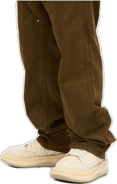 Brown Full Length Pants For Streetwear, Brown Straight Leg Streetwear Bottoms, Brown Straight Leg Bottoms For Streetwear, Brown Full Length Bottoms For Streetwear, Casual Brown Bottoms With Standard Cut Leg, Brown Cotton Bottoms With Standard Cut, Brown Cotton Bottoms With Standard Cut Leg, Brown Cotton Bottoms With Standard Leg Cut, Casual Brown Regular Fit Pants