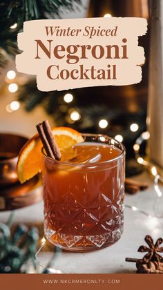 "Warm up your winter gatherings with this Winter Spiced Negroni Cocktail recipe! Perfect for holiday celebrations, this twist on the classic Negroni combines Beefeater Gin, Campari, and festive spices. Ideal for big batch Christmas cocktails, it’s a must-try alongside your favorite mulled wine. Discover the best cocktail recipes and elevate your drink menu with this deliciously spiced twist. Perfect for Christmas cocktails, this recipe is sure to impress your guests! " Big Batch Christmas Cocktails, Negroni Cocktail Recipe, Xmas Cocktails, Beefeater Gin, Warm Cocktails, Negroni Recipe, Christmas Gin, Negroni Cocktail, Punch Cocktails