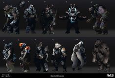 the concept art for an upcoming video game, mass effecter and character creation process