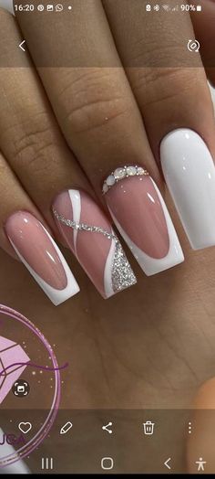 Unghie Sfumate, Fancy Nails Designs, Stylish Nails Designs, Girly Acrylic Nails, Work Nails, Dope Nail Designs, French Acrylic Nails, Acrylic Nails Coffin Short, Short Acrylic Nails Designs