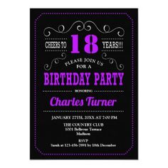 the 21st birthday party is in purple and black