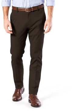 Dockers Men's Easy Khaki D1 Slim Tapered Stretch Flat-Front Pants Big And Tall Straight Leg Pants For Business Casual, Classic Big And Tall Straight Leg Bottoms, Classic Straight Leg Bottoms For Big And Tall, Fall Business Casual Chinos, Classic Big And Tall Business Casual Pants, Big And Tall Business Casual Pants With Welt Pockets, Big And Tall Straight Leg Dress Pants For Work, Big And Tall Tapered Leg Work Pants, Big And Tall Flat Front Workwear Bottoms