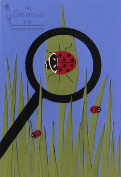 Magnifying Glass Craft Preschool, Ladybug Art Project, Magnifying Glass Craft, Vbs Magnified, Ladybug Craft, Letter D Crafts, Grade 1 Art, Insect Crafts, Ladybug Crafts