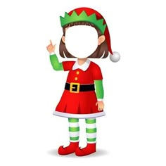 Elf Yourself Craft Template Printable, Elf Printables Free, Christmas Door Decorating Contest, Santa Template