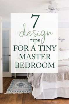 Just because your master bedroom is small doesn't mean it can't be functional and pretty! See how with these 7 small master bedroom design ideas! Small Bedroom Ideas For Couples, Small Bedroom Inspiration, Budget Bedroom, Small Bedroom Decor, Bedroom Design Ideas, Couple Bedroom, Tiny Bedroom, Bedroom Layouts