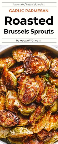 roasted brussel sprouts with garlic and parmesan