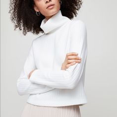 Never Worn Studded Sweater, Cropped Turtleneck, 2016 Fashion Trends, Fall Fashion Trends Women, Turtle Neck Crop Top, Work Clothing, Pleated Tops, Ribbed Turtleneck Sweater, Turtleneck Shirt