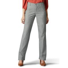 Lee Womens Straight Leg Wrinkle Resist Stretch Pant has a relaxed fit, and are made from premium stretch fabric for comfort and durability. Made from a wrinkle-free material, these pants will look crisp all day so you will too. Size: 16M.  Color: Gray.  Gender: female.  Age Group: adult. Womens Twill Pants, Slacks Women, Gray Slacks, Womens Straight Leg Pants, Slacks For Women, Warm Pants, Straight Leg Pant, Flat Front Pants, Mens Dress Pants