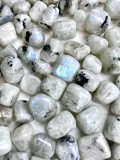 Rainbow Moonstone Tumbled Stone | Pocket Rock | Polished Moonstone Gemstone Moon Stone Aesthetic, Moonstone Crystal Aesthetic, Crystals For Water, Moonstone Aesthetic, Crystals Moonstone, White Labradorite, Rainbow Moonstone Crystal, White Gemstones, Tumbled Crystals