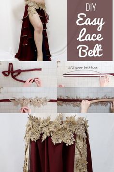 how to make a diy easy lace belt