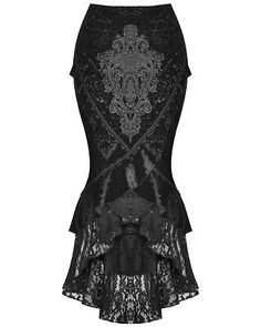 Top Rated Dark In Love Baroque Gothic Fishtail Pencil Skirt, Womens Clothing Steampunk Skirt Gallery Serpentine (gs) Corsets Steampunk Gothic Victorian Gowns, Black Leather Skirt With Lace, Sheer Goth Skirt, Black Purple Lace Dress, Styl Goth, Steampunk Mode, Goth Skirt, Gothic Lace, Dark In Love