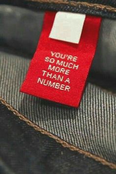 a red tag that says you're so much more than a number