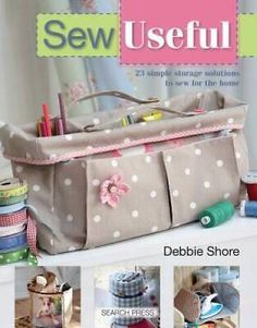 the cover of sew useful magazine features sewing supplies and crafts on it's shelf