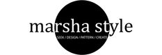 the logo for marsha style, a design pattern created by person and designed by person