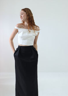 Our beloved Tulip Skirt in a new color, black. Tulip Skirt, Dress Silhouette, Ankle Length, New Color, Dry Clean, Hand Wash