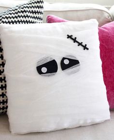 some pillows that have been made to look like eyes