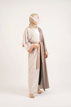 Cream Abaya, Luxurious Fabric, Modest Dresses, Luxury Fabrics, Super Cool, Sleeve Dress, Duster Coat, Inside Out, Long Sleeve Dress