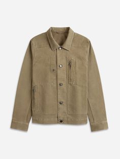 Brown Luke Patch Jacket ONS Mens FW22 Canvas Weaving, Patch Jacket, Natural Fibre, Men's Outerwear, Patches Jacket, Woven Top, Jackets Online, Mens Outerwear, Modern Classic