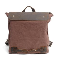 Vintage Canvas Outdoor Backpack for Hiking Camping Brown Backpack With Canvas Lining, Brown Standard Backpack With Canvas Lining, Brown Canvas Backpack With Zipper Pocket, Vintage Backpack With Zipper For Everyday Use, Vintage Backpack With Zipper Closure For Everyday Use, Brown Canvas Standard Backpack, Brown Canvas Backpack With Zipper Closure, Brown Canvas Backpack Shoulder Bag, Outdoor Shoulder Backpack With Zipper