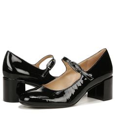 Naturalizer Renny | Zappos.com Shiny Shoes, Black Shoes Women, Mary Jane Pumps, Shoes Black, Sam Edelman, Product Reviews, Women's Shoes, Block Heels, Leather Upper