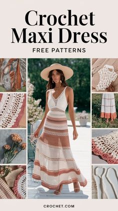 crochet maxi dress free patterns