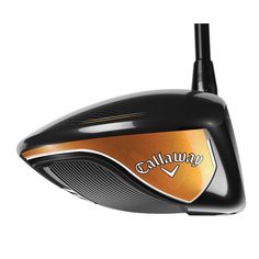 the callaway golf club has an orange and black design