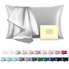 PRICES MAY VARY. ❤【Silk Pillowcase】Our pillow cases are made of Silk, with rich elastic touch, extremely soft appearance, not easy to wrinkle, strong and durable, not easy to be damaged by repeated use, not easy to stain, simple in appearance, easy to match, and improve the happiness of life. ❤【Smooth and Soft Silk Pillowcase】The surface of the Silk Pillowcase is smooth and shiny, reducing friction on beautiful curly hairstyles and the face. The pillow covers does not absorb any moisture after s Retreat Decor, Grey Pillow Cases, Cooling Pillow, Silk Pillowcase Hair, Silk Pillow Cover, Satin Pillow, Satin Pillowcase, Feather Pillows, Amazon Store