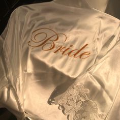 a white shirt with the word bride written on it