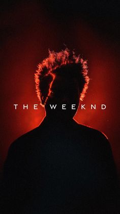 the poster for the movie the weeknd, with an image of a man's head