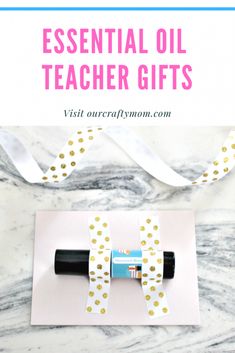 Let me show you how to make these easy essential oil teacher gifts in soothing blends of lavender and refreshing tangerine in a convenient roll on bottle. Attach them to a card with pretty washi tape and write a sweet note to your favorite teacher! #ourcraftymom #essentialoils #essentialoilforteachers #teachergifts #rollonbottles Teacher Gifts Diy, German Chamomile Essential Oil, Fir Needle Essential Oil, Appreciation Gifts Diy, Tangerine Essential Oil, Teacher Appreciation Gifts Diy, Clove Essential Oil, Essential Oils Gifts, Chamomile Essential Oil