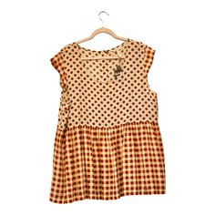 Discover The Charm Of Matilda Jane With This Nwt Brown Dot And Gingham Top In Xxl. Embrace The Timeless Style And Quality Of Matilda Jane's Designs. Perfect For Adding A Touch Of Elegance To Your Wardrobe. New With Tags For A Fresh And Chic Look. Elevate Your Fashion With Matilda Jane Where Every Piece Tells A Story. Size: Xxl Pit To Pit: 24" Length: 29" #Matildajane #Nwttop #Browndot #Ginghamfashion #Xxlstyle #Chicelegance #Fashionstory #Poshmarkfashion #Newwithtags #Timelessstyle #Matildajanef Gingham V-neck Blouse For Summer, Elliott Core, Cottage Clothes, Groovy Clothes, Gingham Fashion, Gingham Top, Gingham Tops, Dream Style, Handmade Fabric